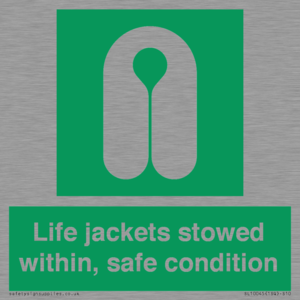 Life jackets stowed within